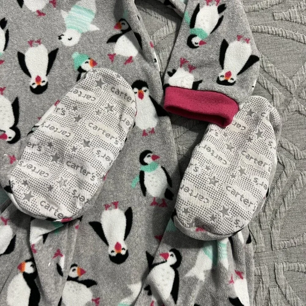 Carter's 3T Fleece Penguin Footie Pajamas
